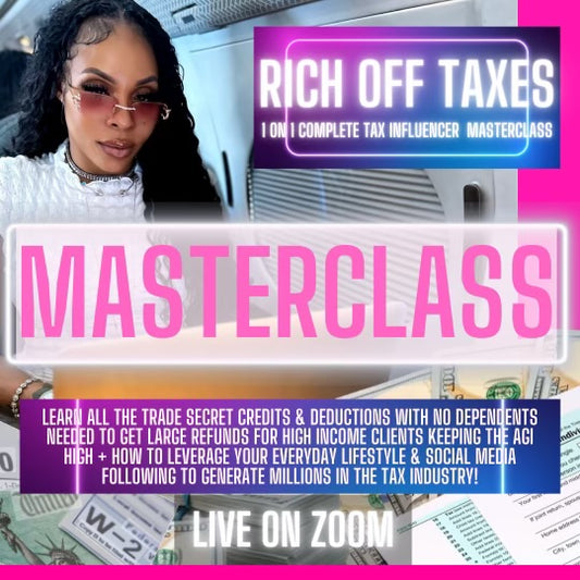 1 ON 1 COMPLETE TAX INFLUENCER MASTERCLASS $5K