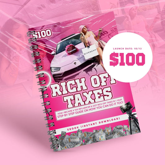 RICH OFF TAXES EBOOK + CONTENT & STRATEGY PLANNER | *Available Now As An Instant Download!