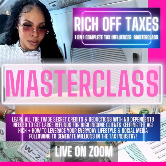 1 ON 1 COMPLETE TAX INFLUENCER MASTERCLASS $5K