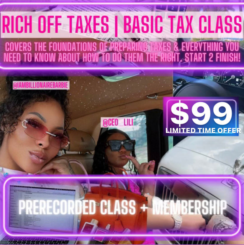 $100K in 100 DAYS CHALLENGE! RICH OFF TAXES | BASIC TAX CLASS+TAX TEAM MEMBERSHIP! *PRERECORDED